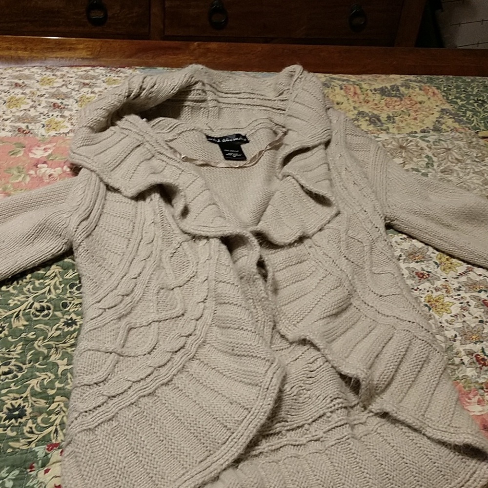 Tan cardigan